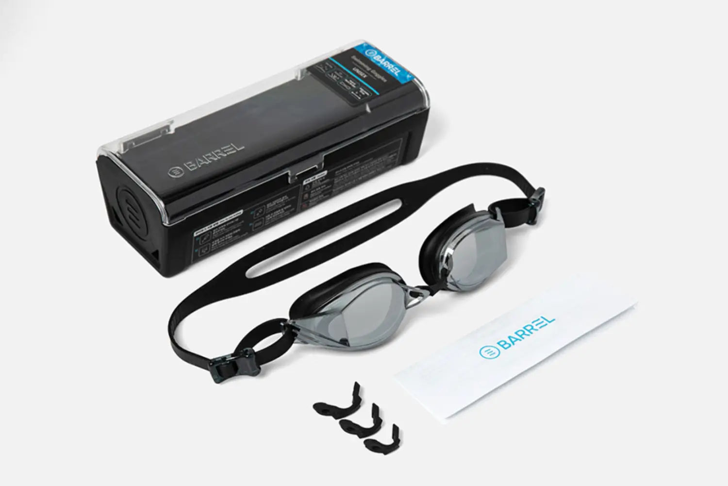 Barrel Prism Mirror Swim Goggles-BLACK9
