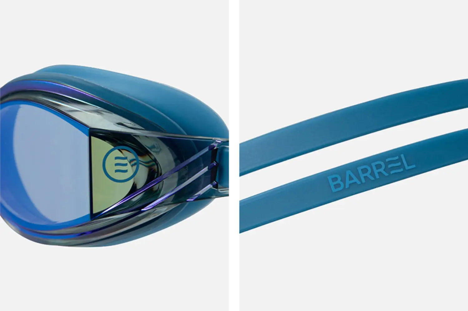 Barrel Prism Mirror Swim Goggles-BLUE3