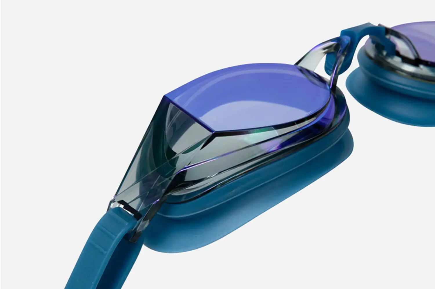 Barrel Prism Mirror Swim Goggles-BLUE4
