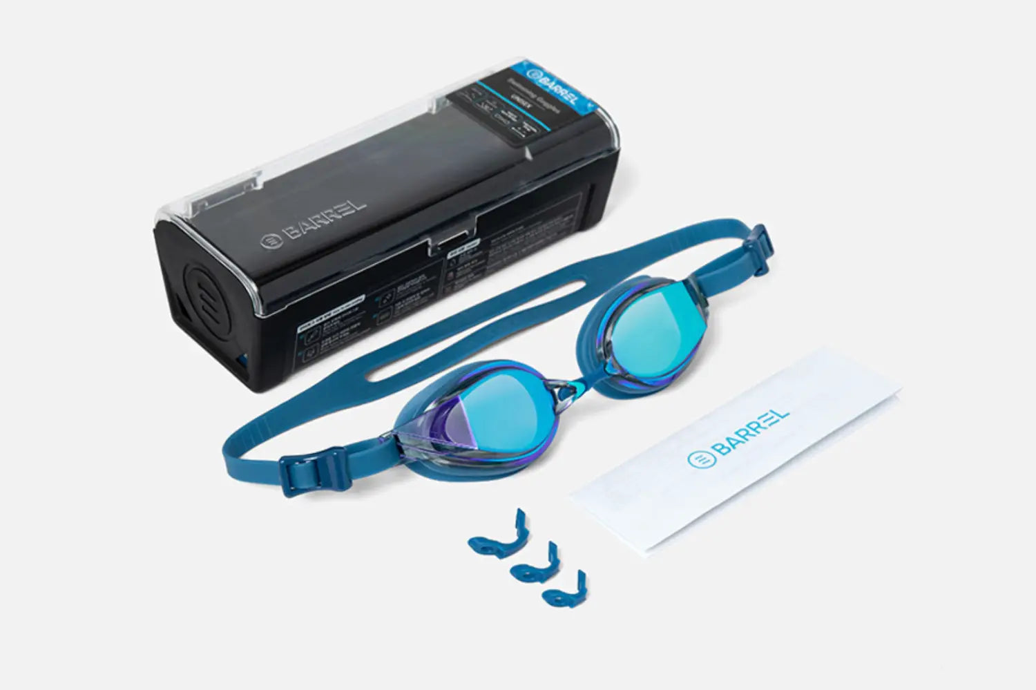 Barrel Prism Mirror Swim Goggles-BLUE9