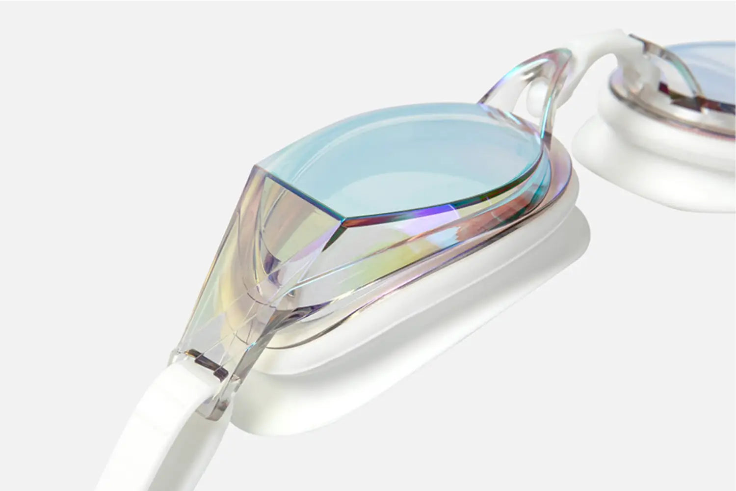 Barrel Prism Mirror Swim Goggles-WHITE4