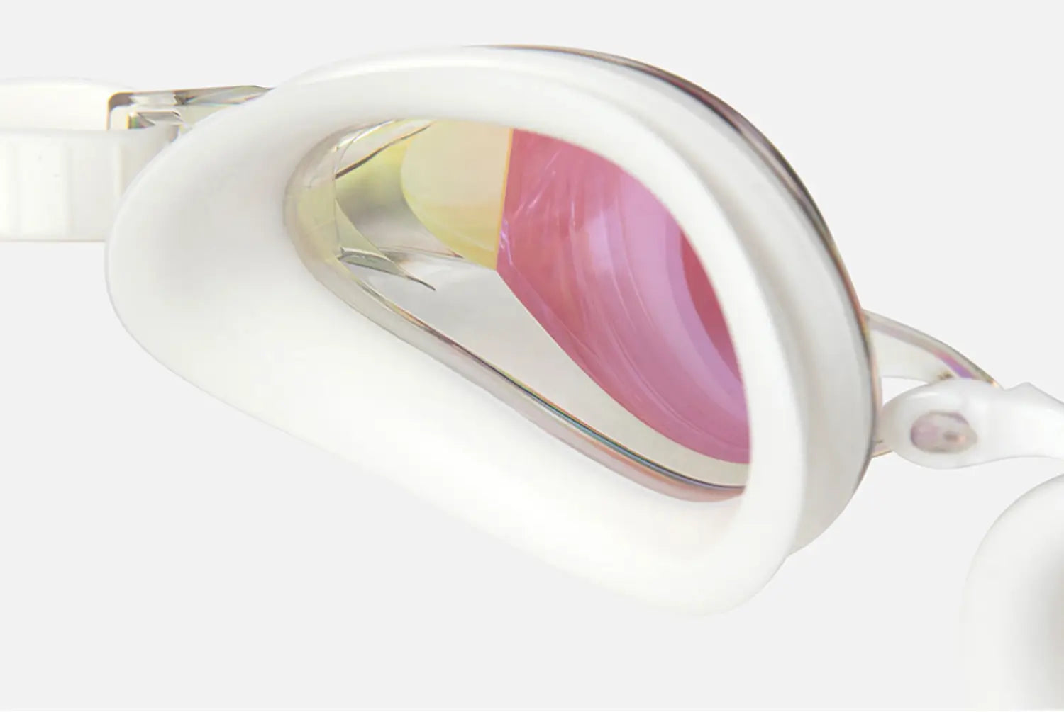 Barrel Prism Mirror Swim Goggles-WHITE7