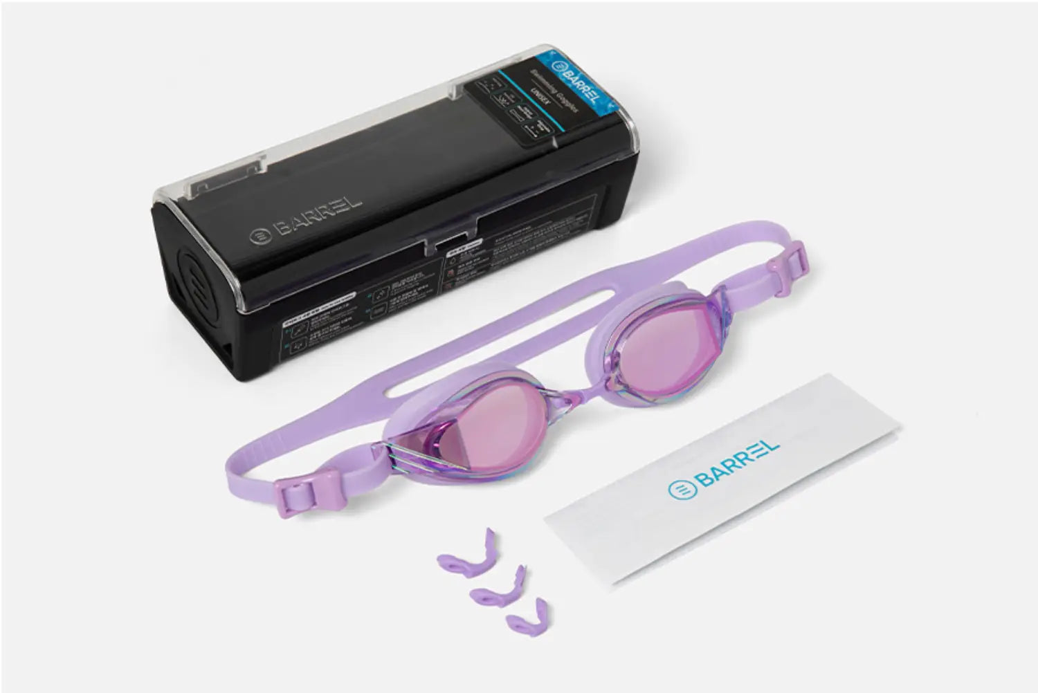 Barrel Prism Mirror Swim Goggles-LAVENDAR9