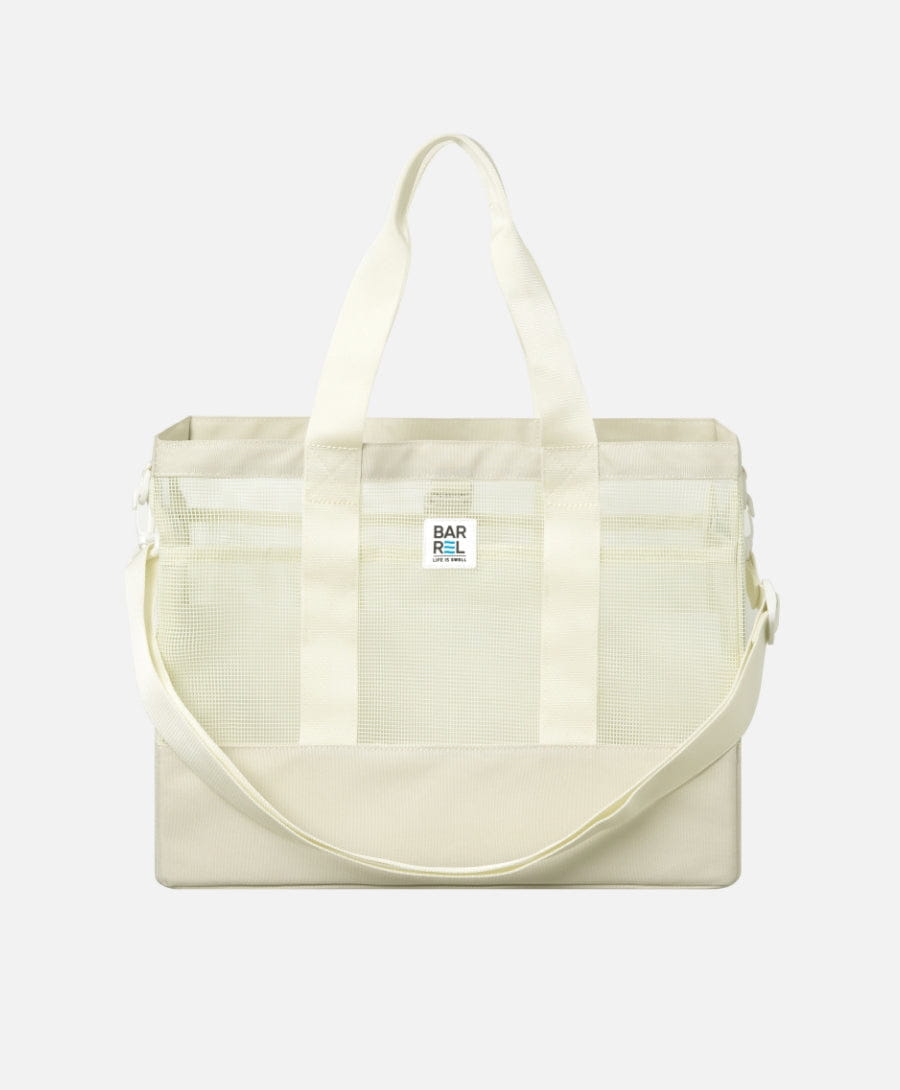 Barrel Square Totebag-BEIGE