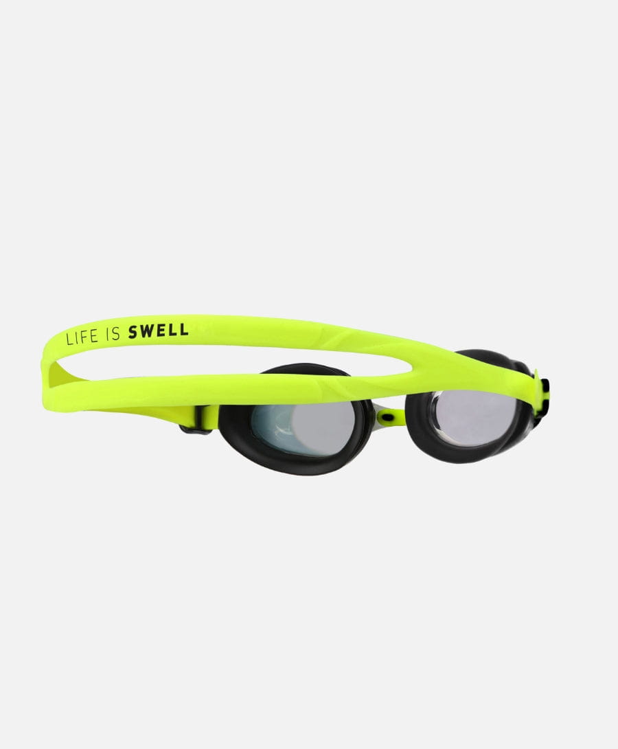 Barrel Training Mirror Swim Goggle-AQUA/YELLOW_image2