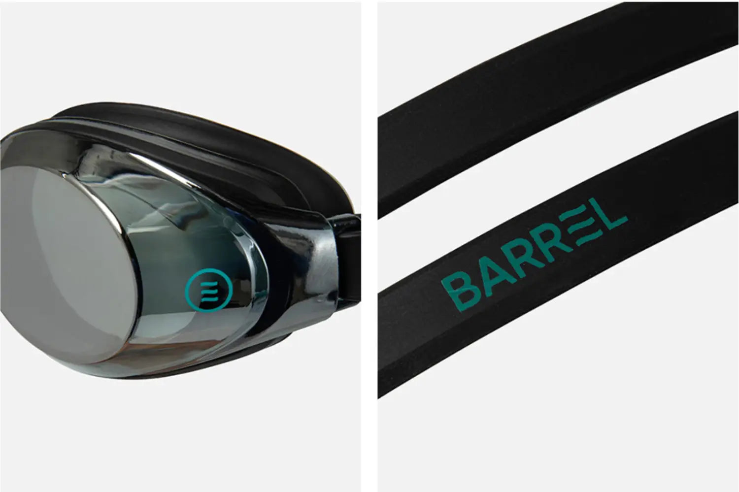 Barrel Training Mirror Swim Goggles-BLACK3