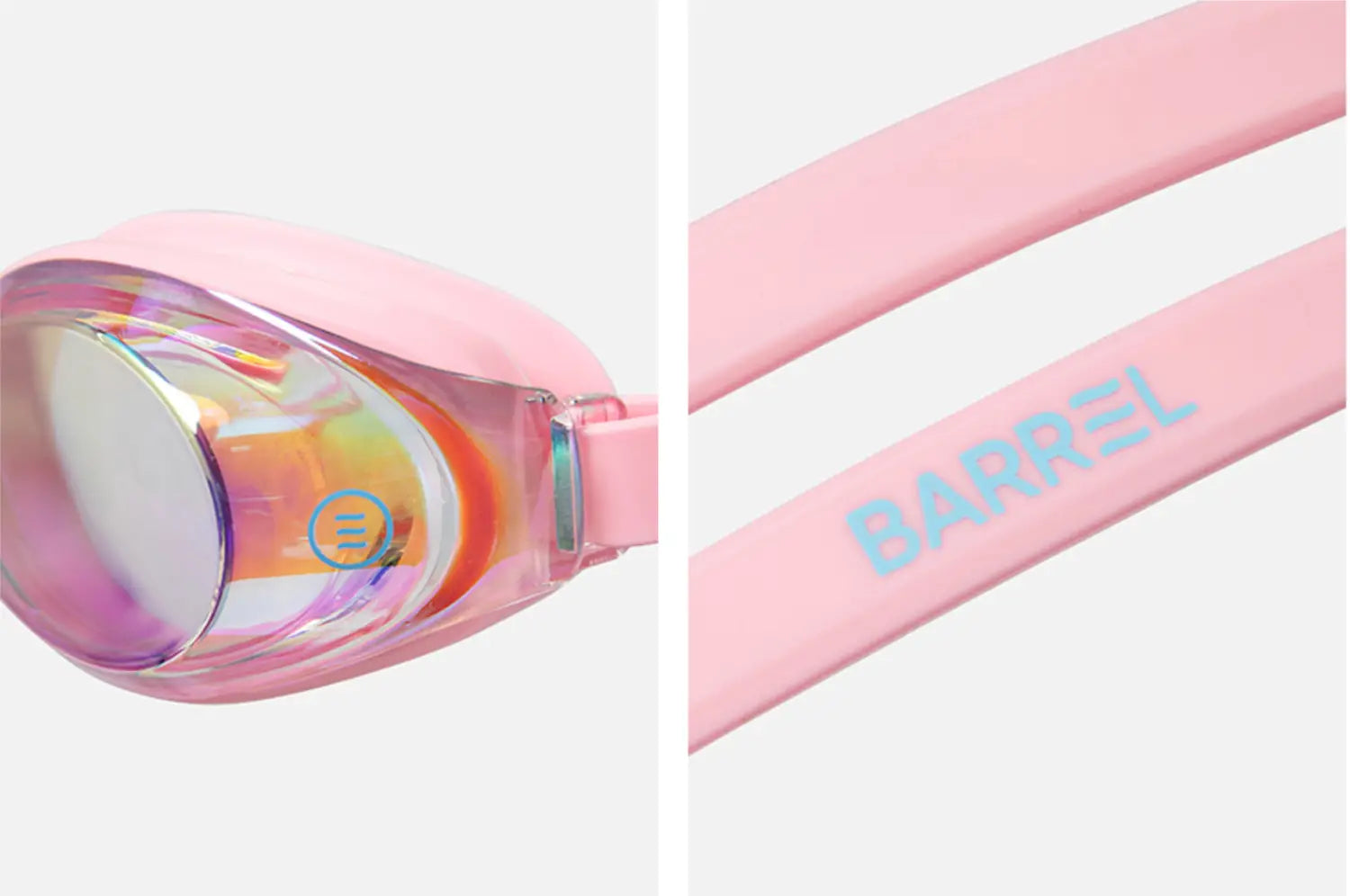 Barrel Training Mirror Swim Goggles-PINK3