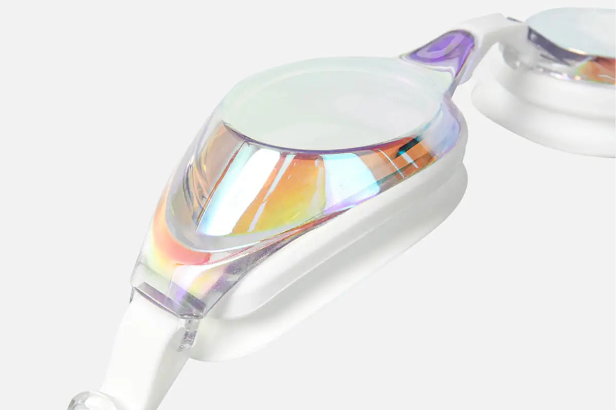Barrel Training Mirror Swim Goggles-WHITE4