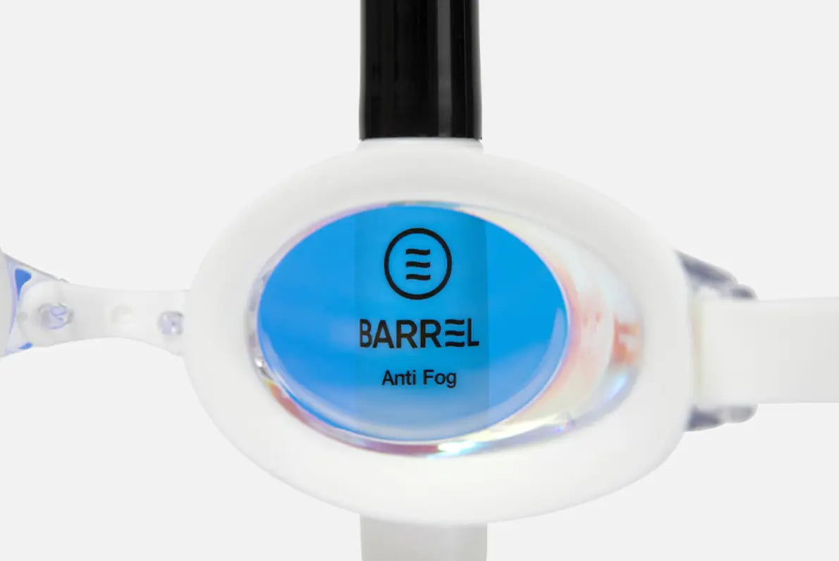 Barrel Training Mirror Swim Goggles-WHITE5