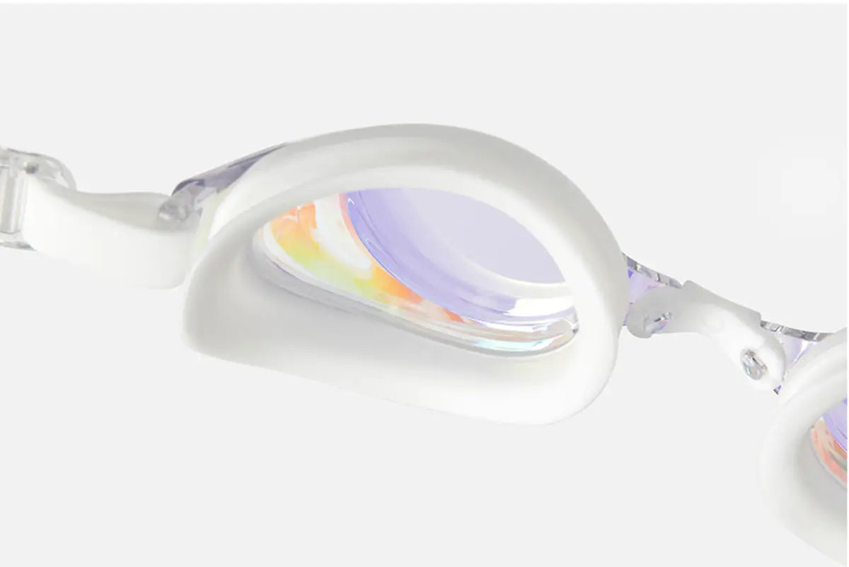 Barrel Training Mirror Swim Goggles-WHITE7