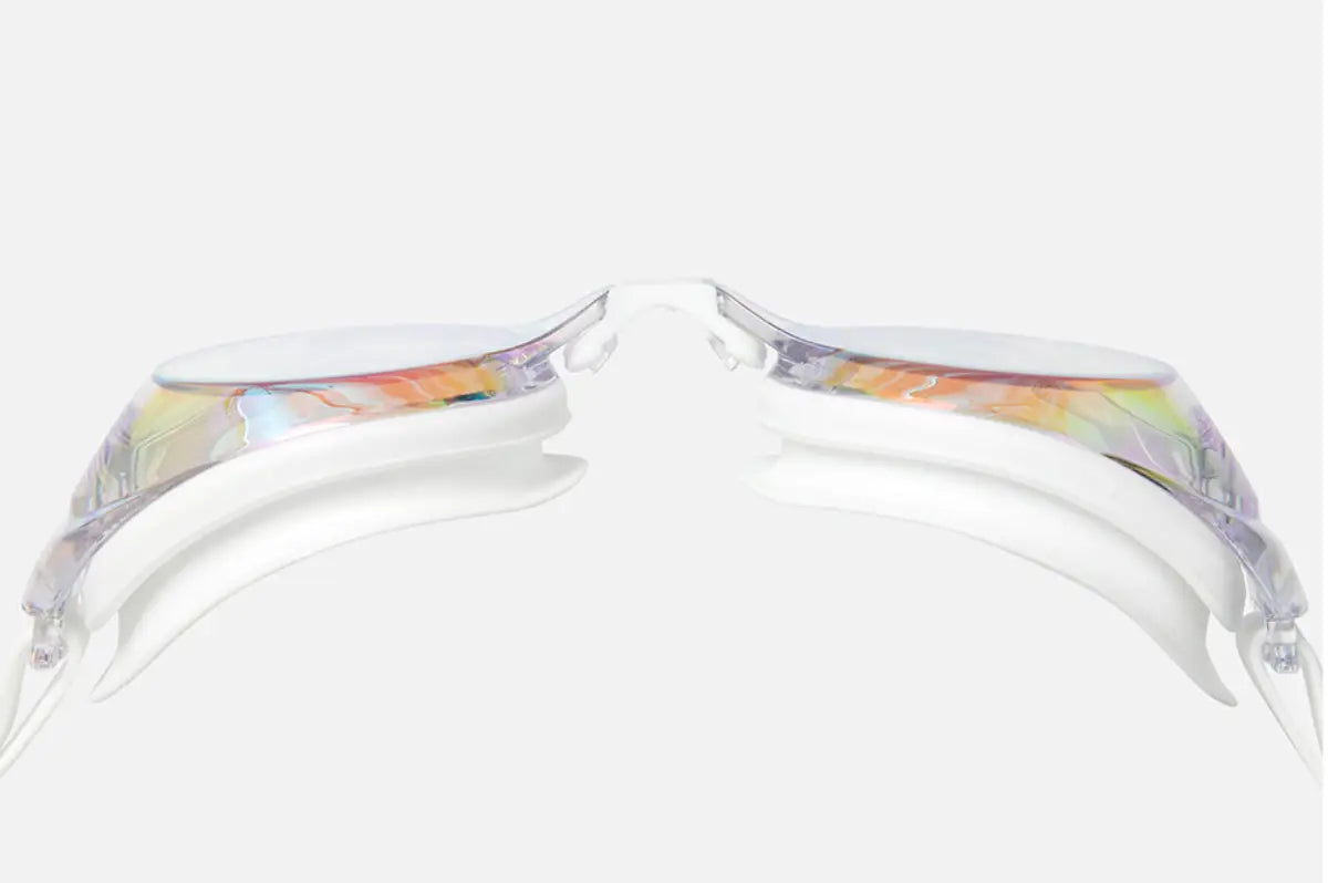 Barrel Training Mirror Swim Goggles-WHITE8