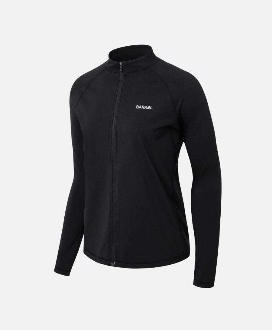 Barrel Women Essential Zip-Up Rashguard-BLACK_image2