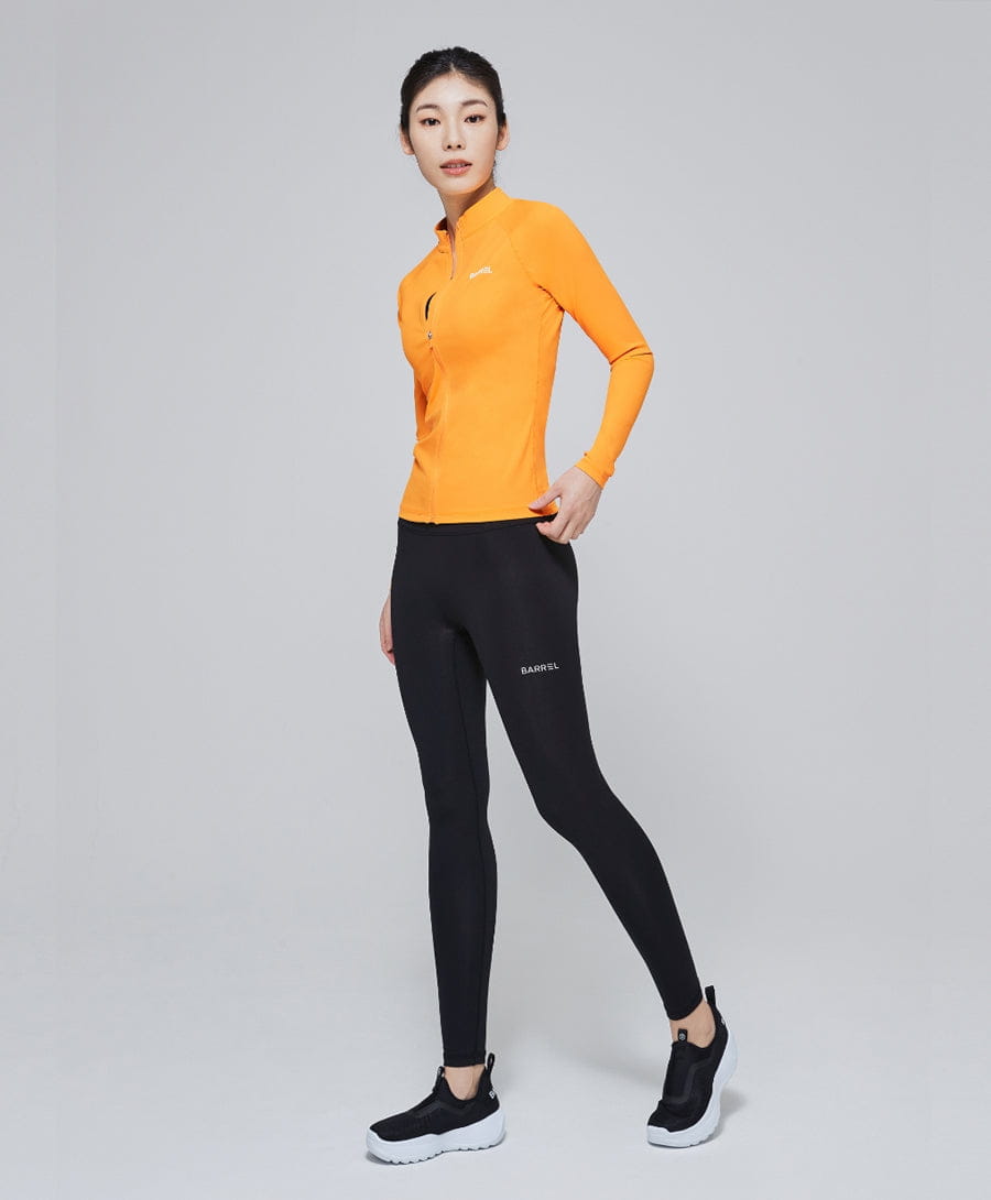 Barrel Women Essential Zip-Up Rashguard-ORANGE_image2