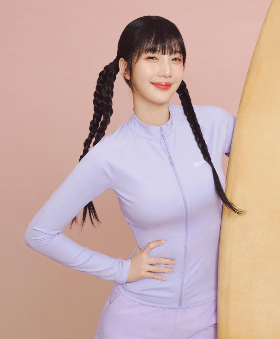 Barrel Women Essential Zip-Up Rashguard-PURPLE_image1
