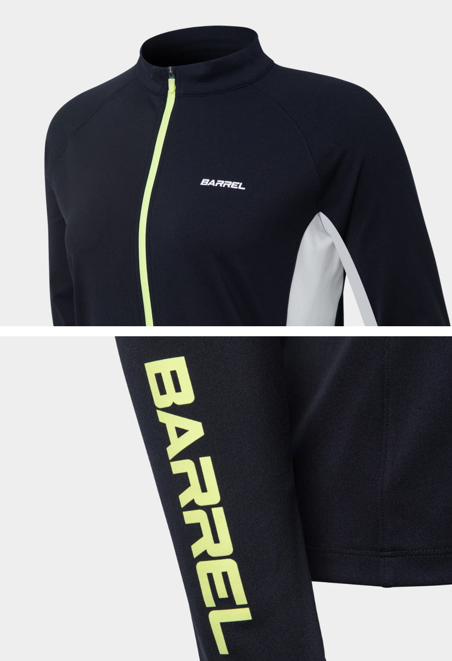 Barrel Women Motion Zip-Up Rashguard-BLACK4