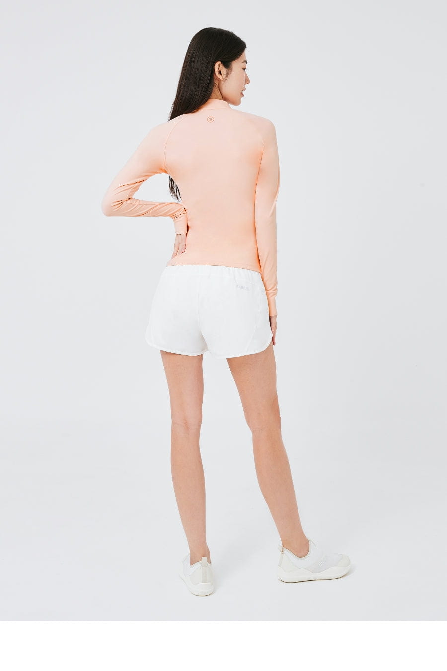 Barrel Women Resort Zip-Up Rashguard-PEACH_image2