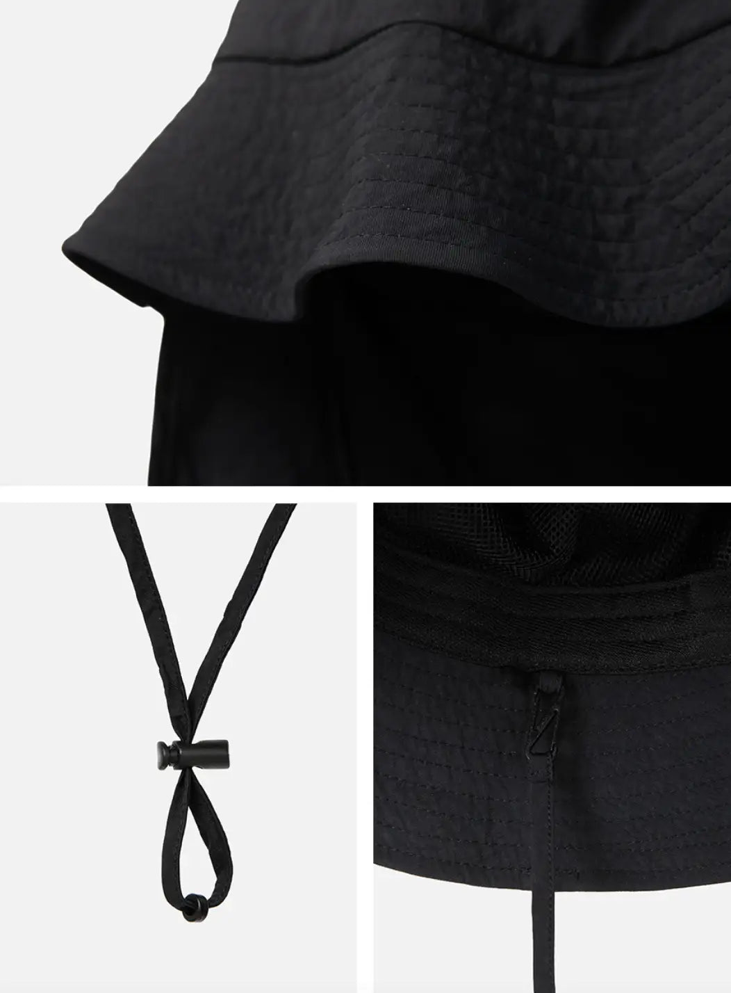 Barrel Basic Sunshade Bucket Hat-BLACK8