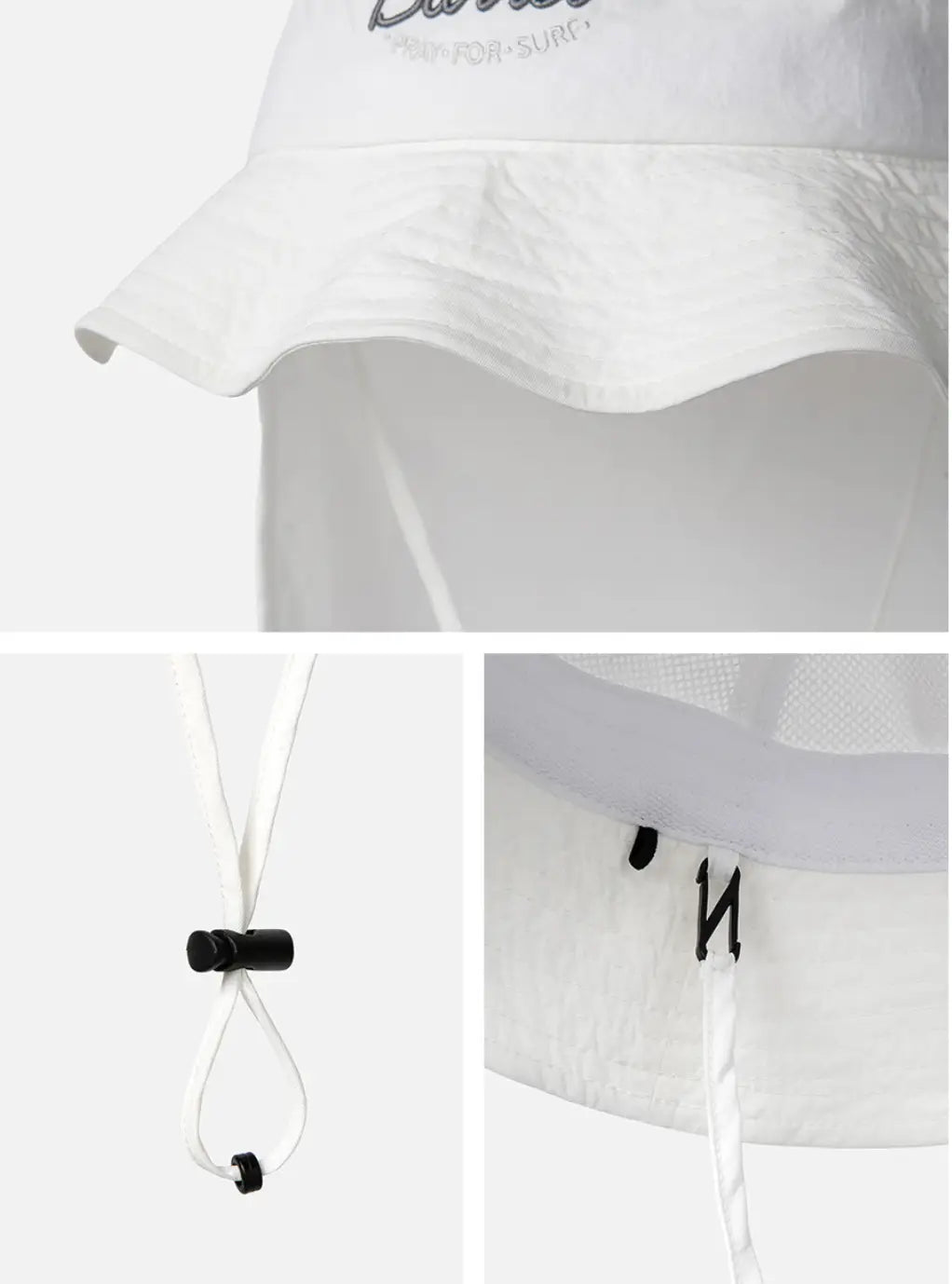 Barrel Basic Sunshade Bucket Hat-WHITE11