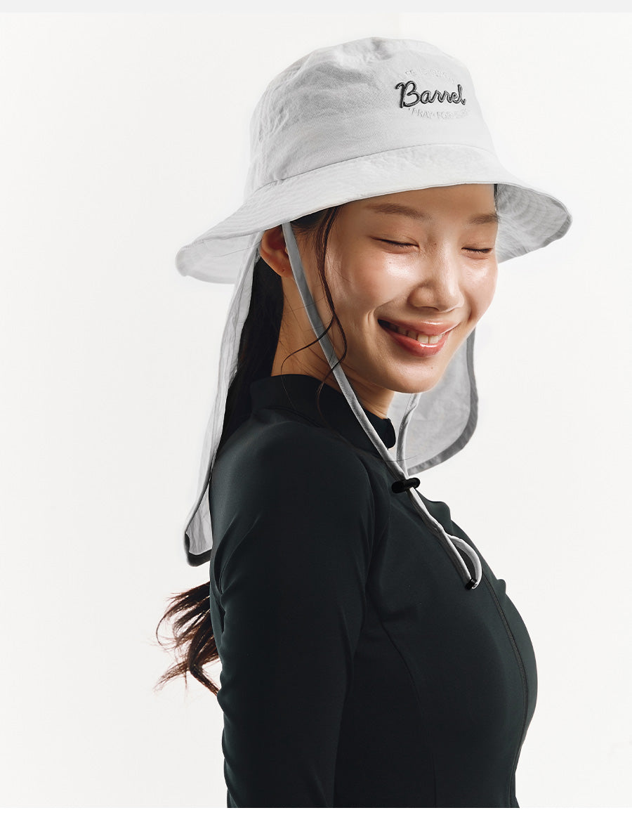 Barrel Basic Sunshade Bucket Hat-WHITE7