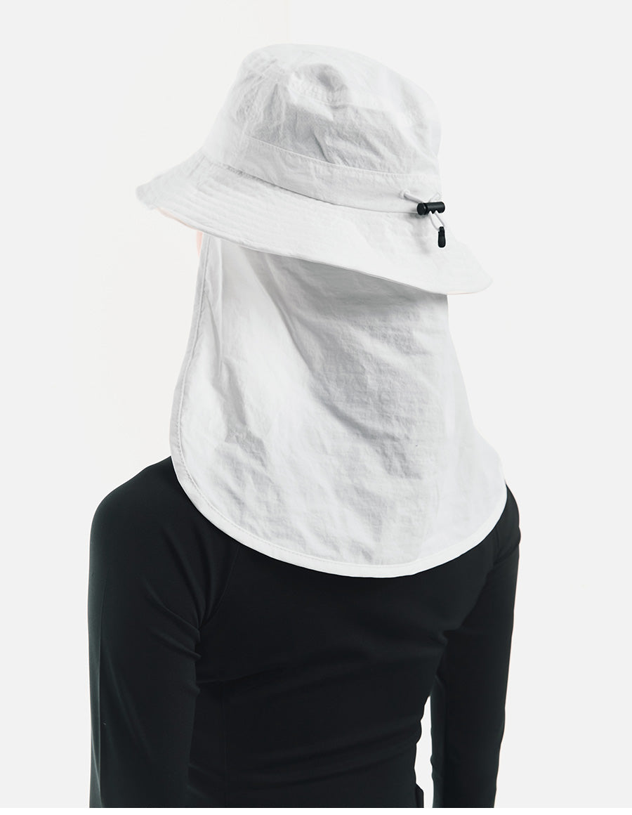 Barrel Basic Sunshade Bucket Hat-WHITE8