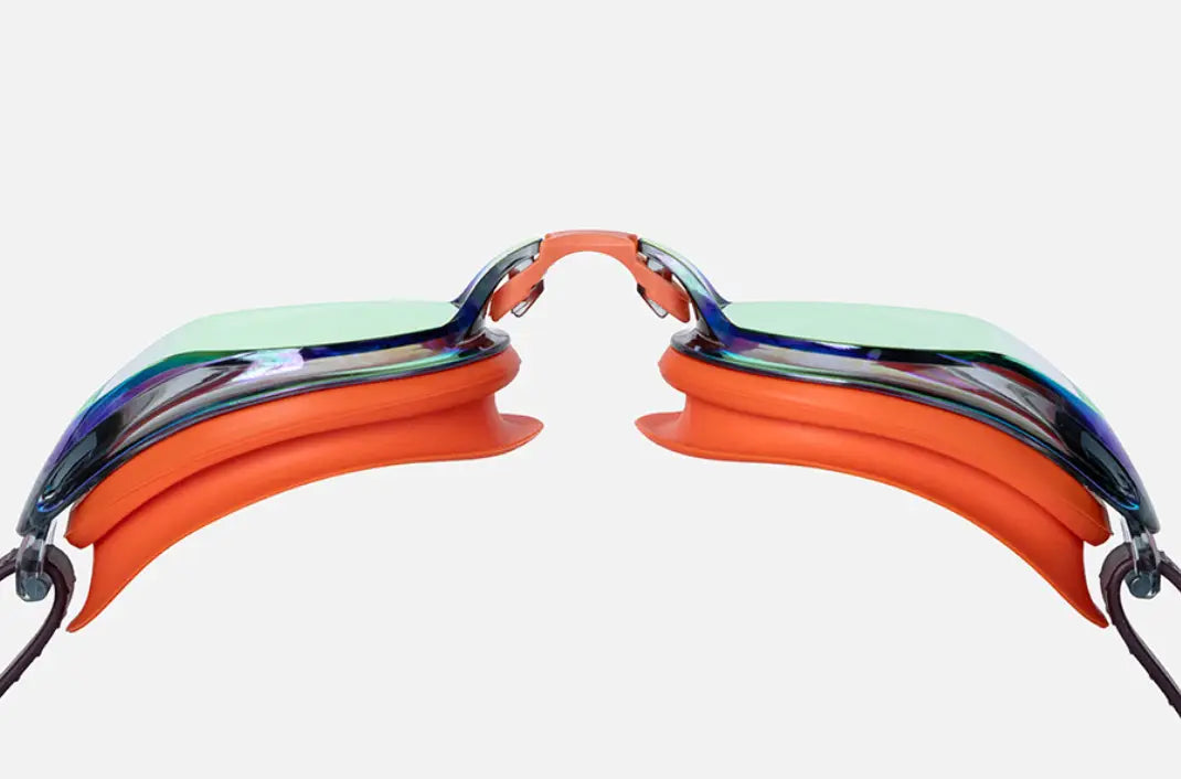 Barrel Comfort Racer Mirror Swim Goggles-ORANGE7