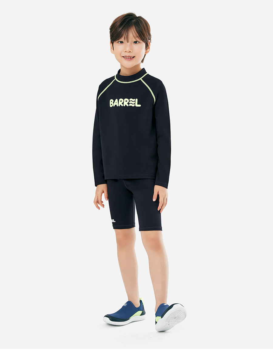 Barrel Kids Essential Half Water Leggings-BLACK_image2