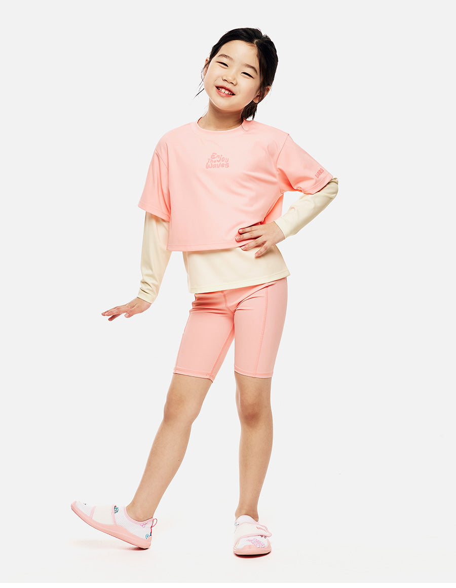 Barrel Kids Essential Half Water Leggings-PINK3