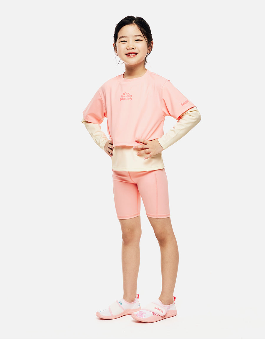 Barrel Kids Essential Half Water Leggings-PINK4