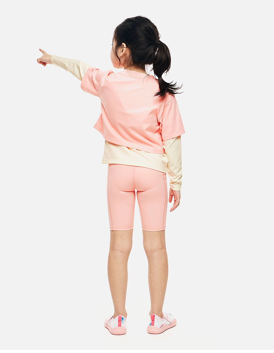 Barrel Kids Essential Half Water Leggings-PINK5