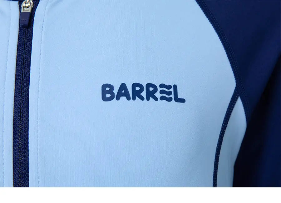 Barrel Kids Essential Zip-Up Rash Guard-AQUA BLUE_image5