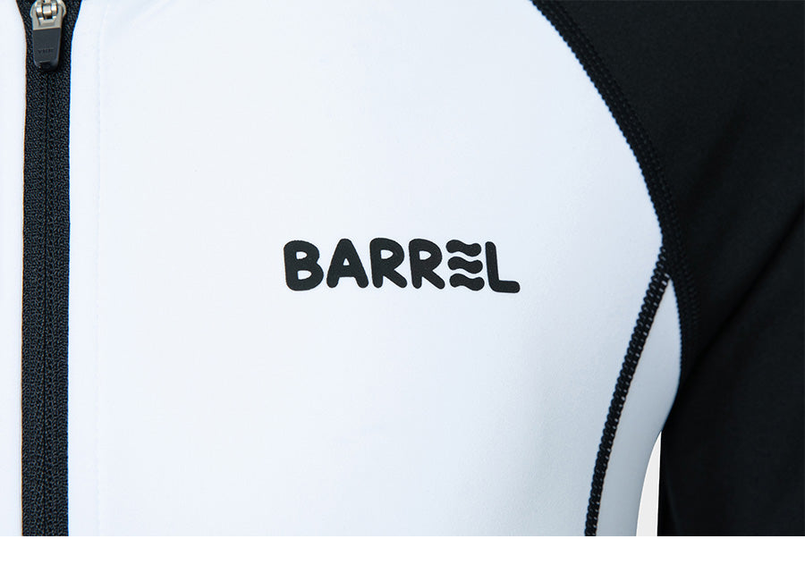 Barrel Kids Essential Zip Up RashGuard-WHITE_image5