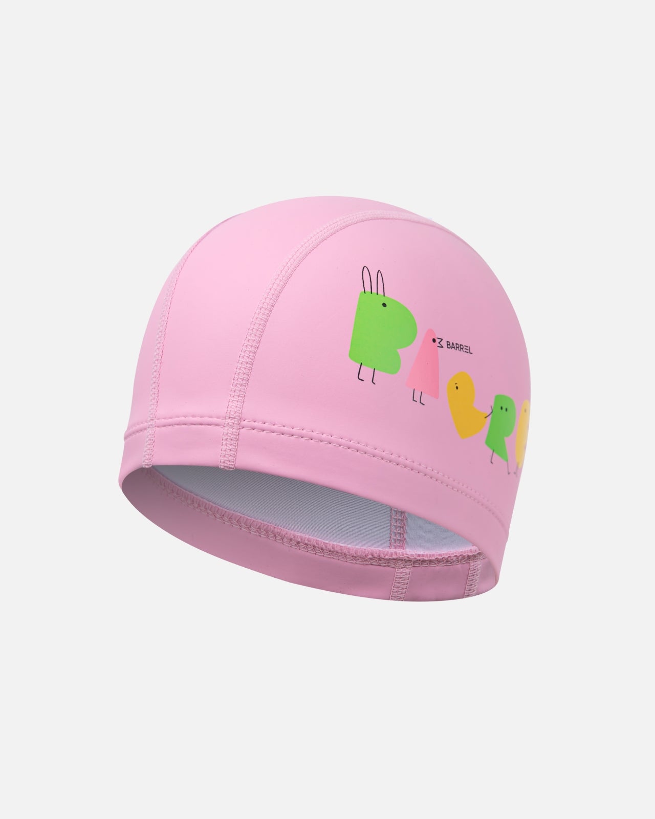 Barrel Kids Friends Silitex Swim Cap-PINK_image1