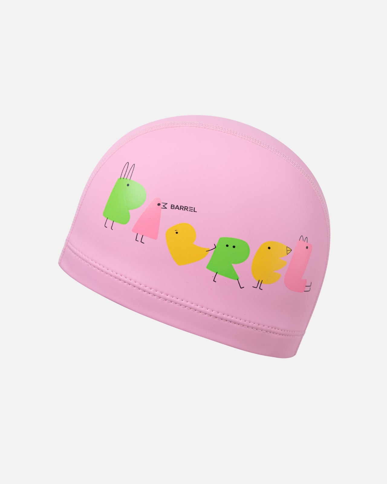 Barrel Kids Friends Silitex Swim Cap-PINK_image2