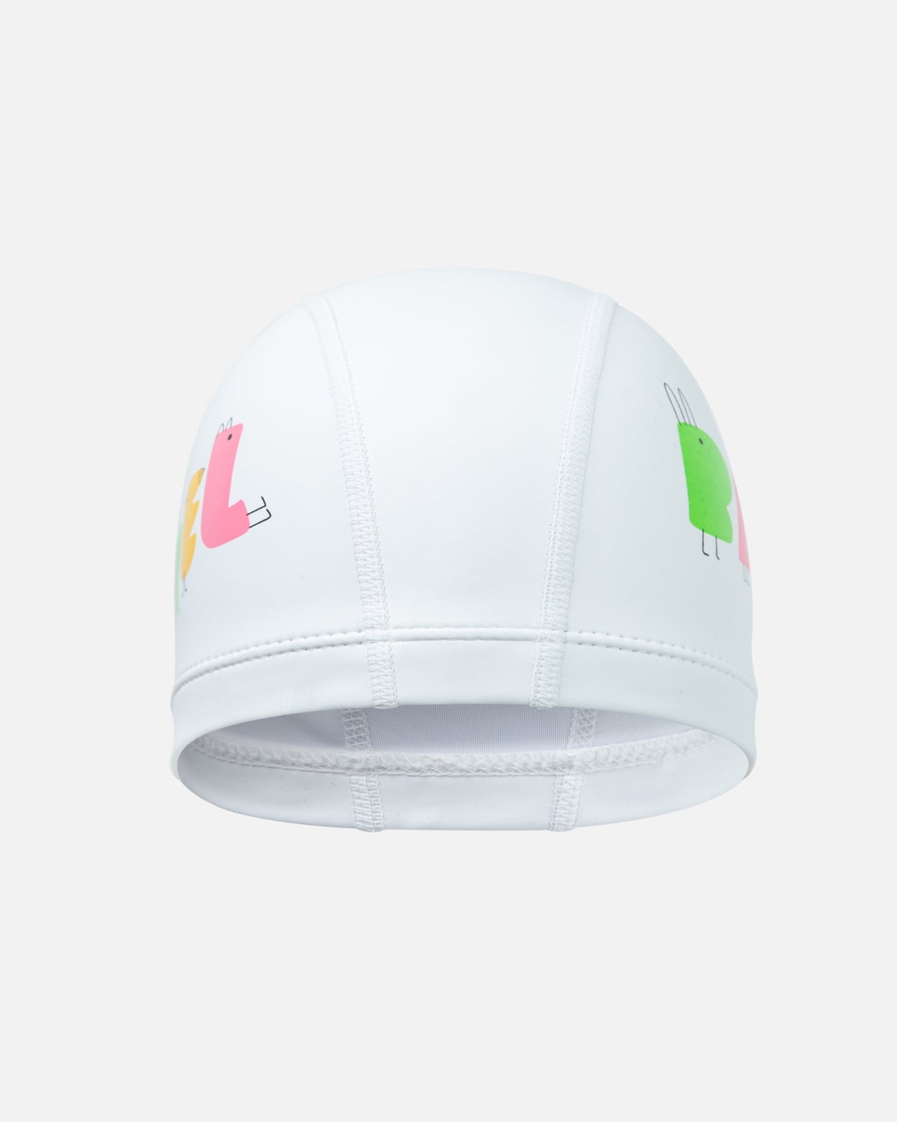 Barrel Kids Friends Silitex Swim Cap-WHITE_image4