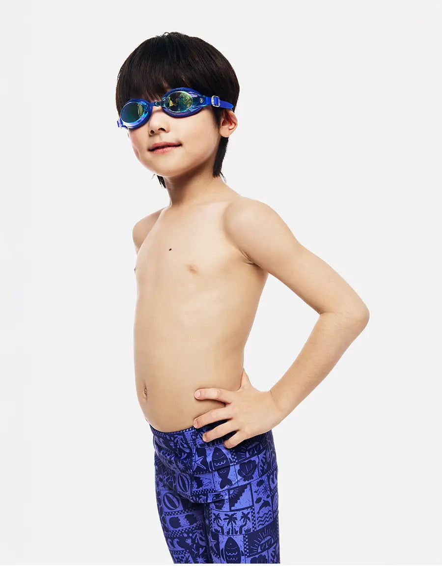 Barrel Kids Mirror Swim Goggles-BLUE4