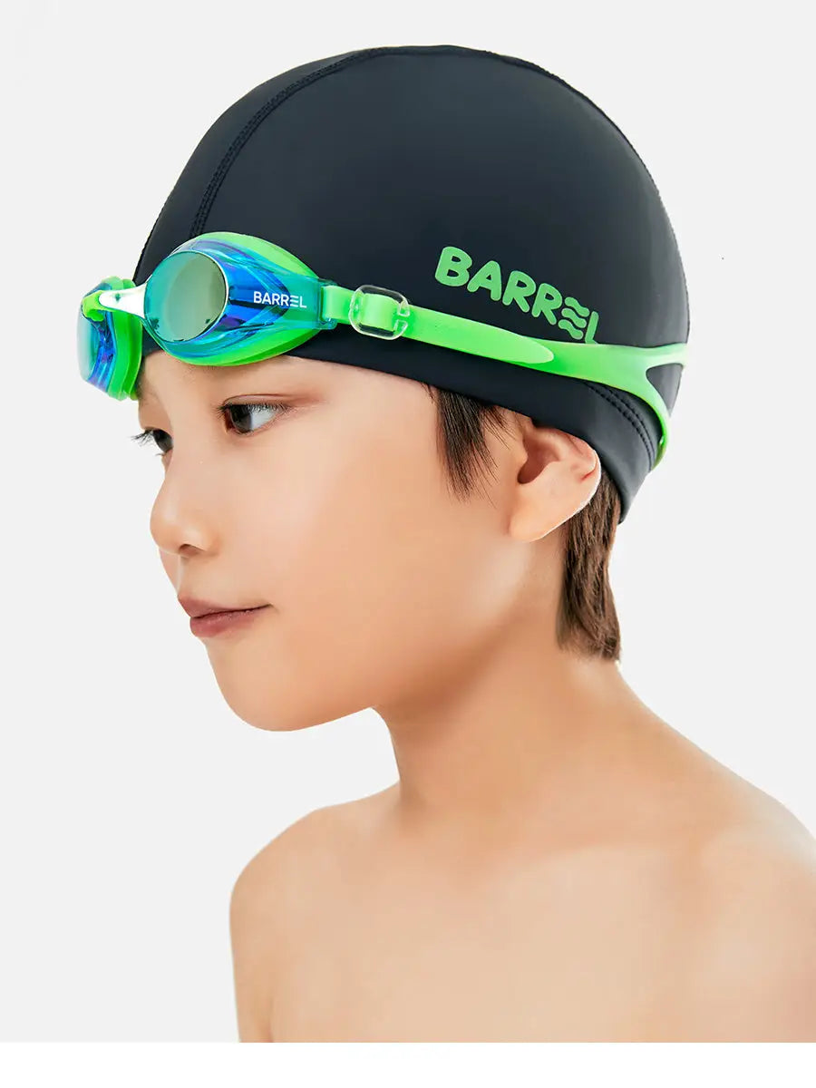 Barrel Kids Mirror Swim Goggles-BLUE/GREEN_image1