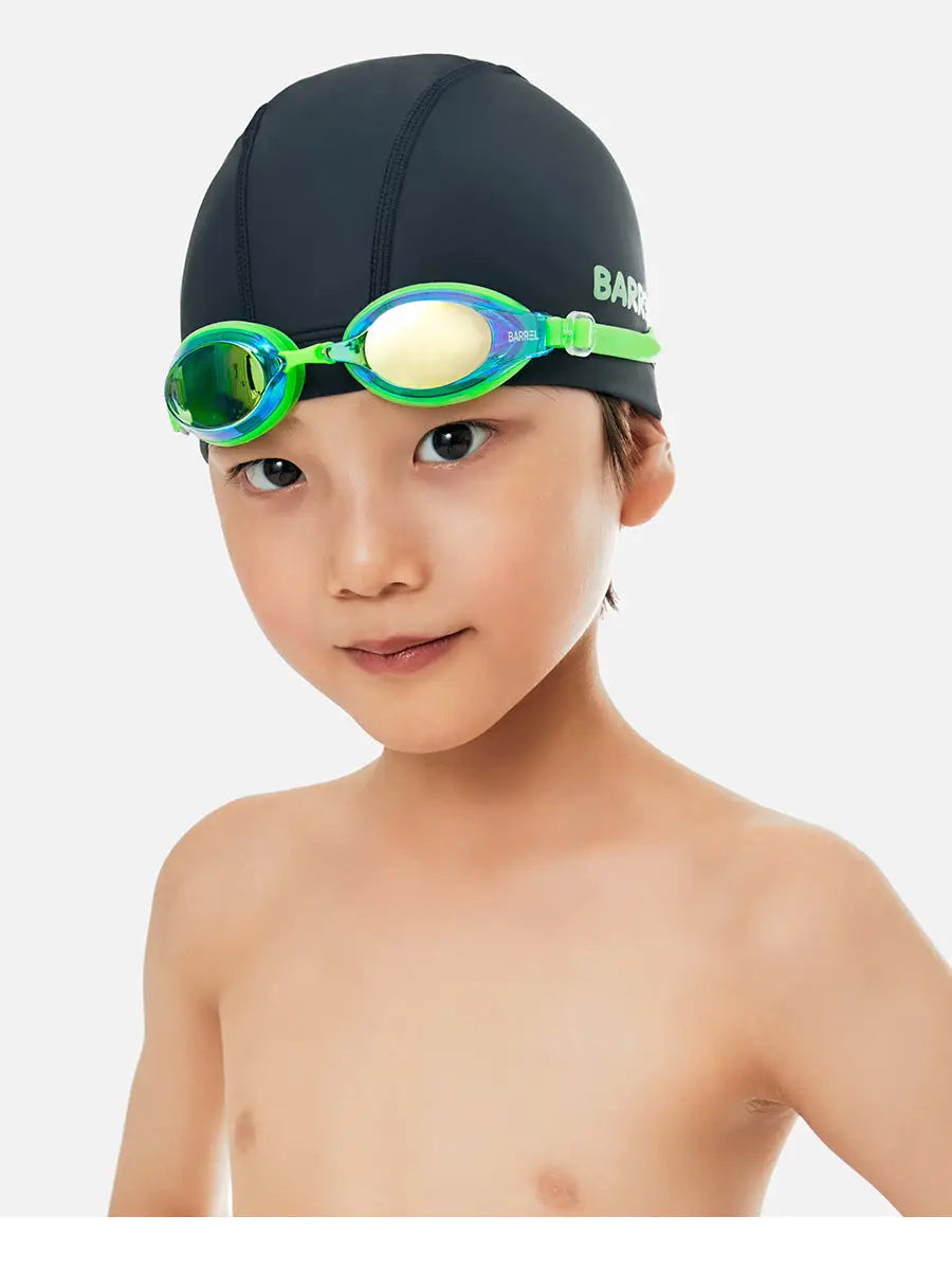 Barrel Kids Mirror Swim Goggles-BLUE/GREEN_image2