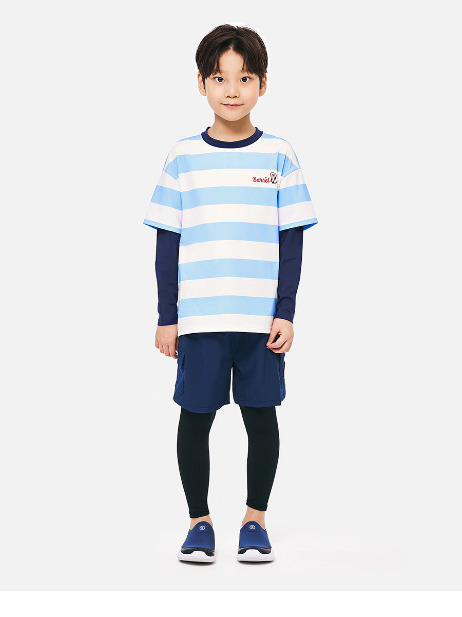Barrel Kids Nautical S/S Layered Rash Guard-SKYBLUE_image1