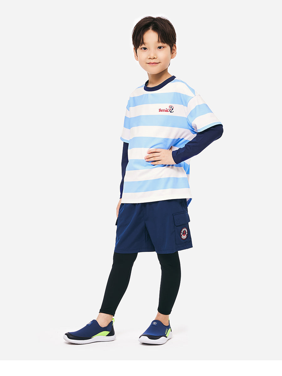 Barrel Kids Nautical S/S Layered Rash Guard-SKYBLUE_image3