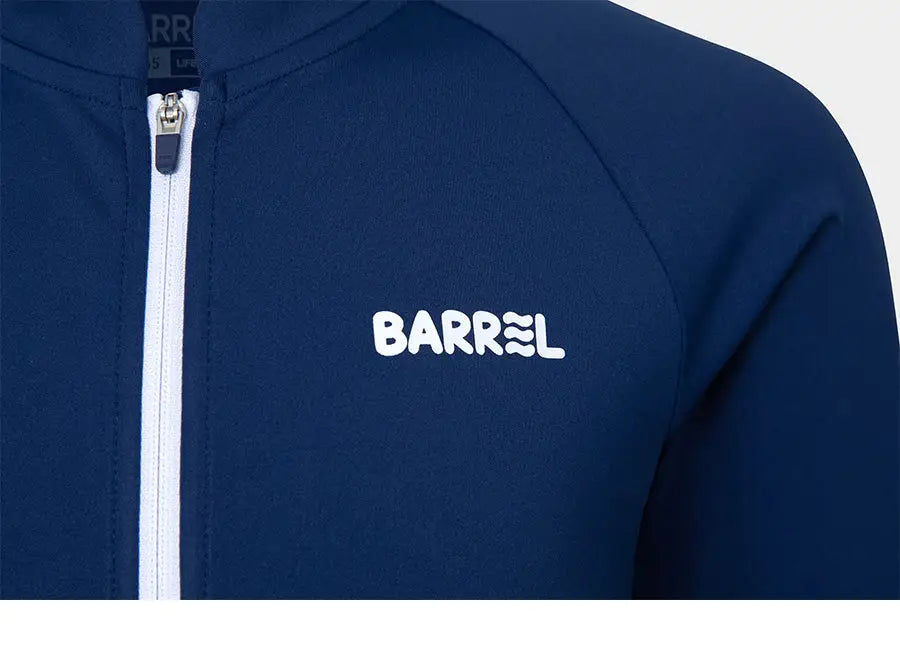 Barrel Kids Nautical Zip-Up Rash Guard-NAVY_image5
