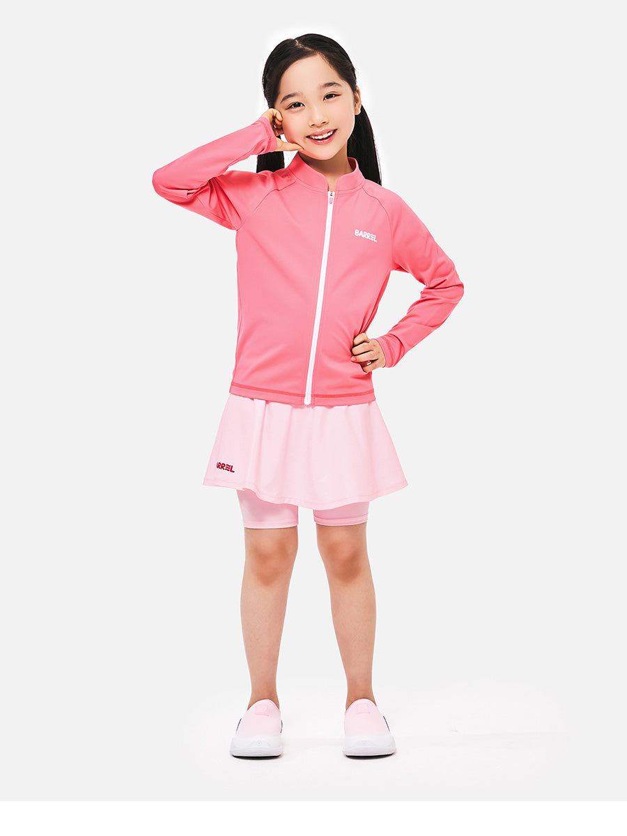 Barrel Kids Nautical Zip-Up Rash Guard-PINK_image1