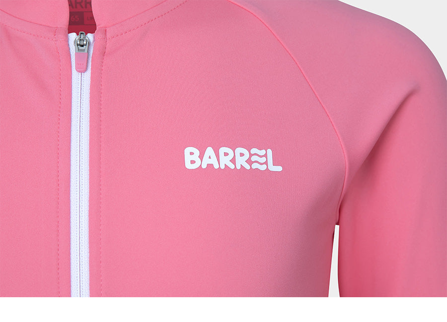 Barrel Kids Nautical Zip-Up Rash Guard-PINK_image5