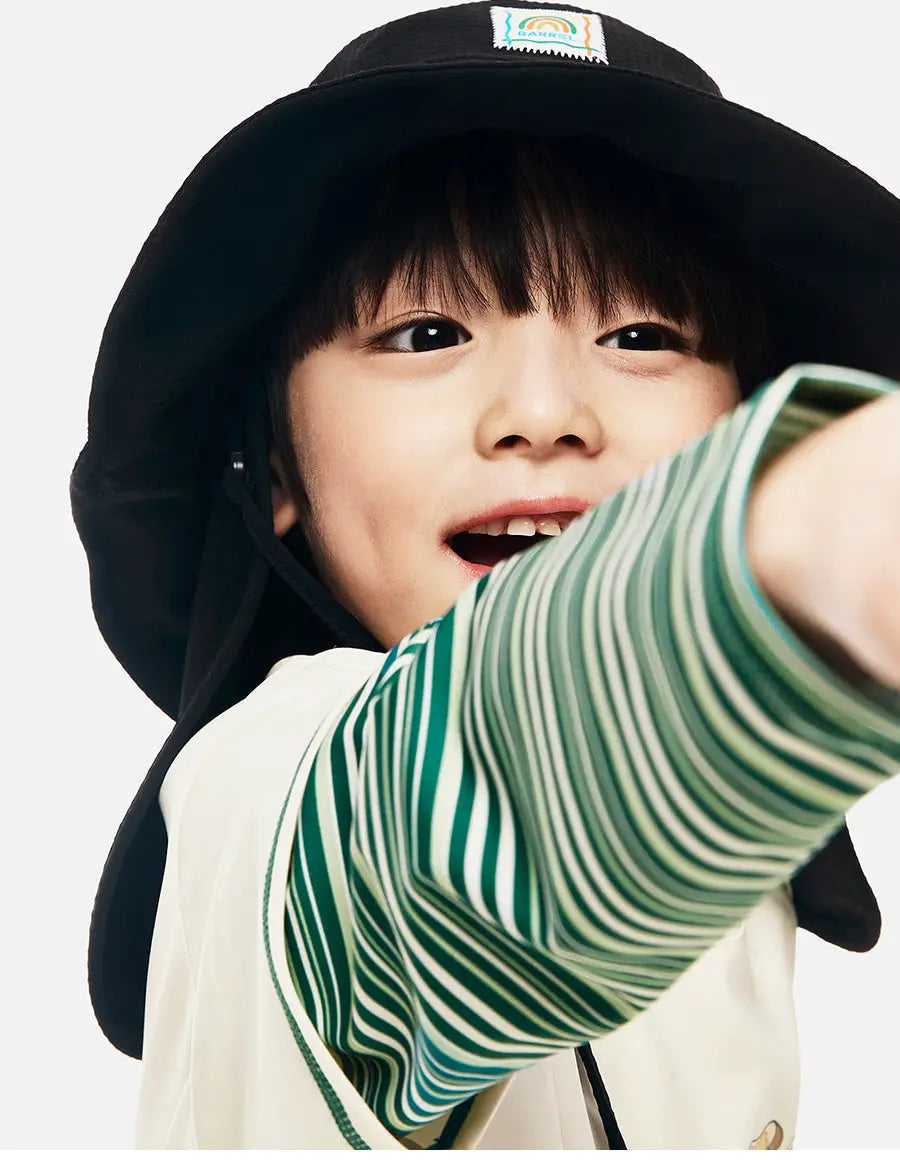 Barrel Kids Rainbow Sunshade Bucket Hat-BLACK5