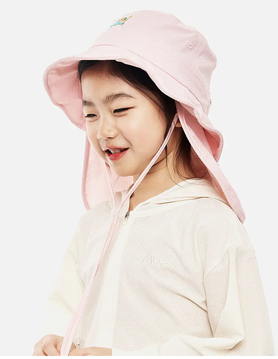 Barrel Kids Rainbow Sunshade Bucket Hat-PINK4