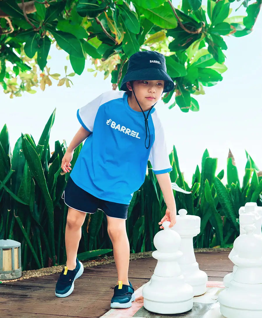 Barrel Kids Reversible Aqua Bucket Hat-NAVY_image3