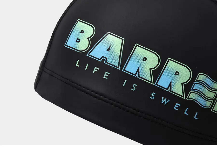 Barrel Kids Sherbet Silitex Swim Cap-BLACK_image1