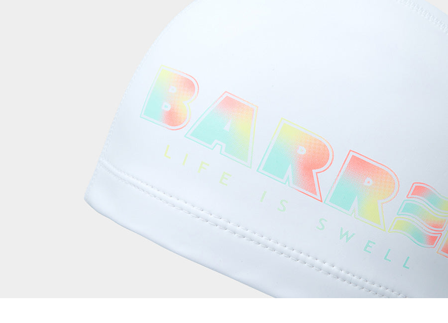 Barrel Kids Sherbet Silitex Swim Cap-WHITE_image1