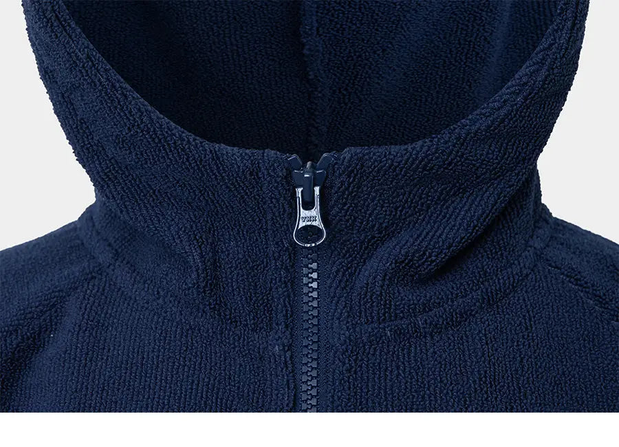 Barrel Kids Solid Zipup Poncho Towel-NAVY3