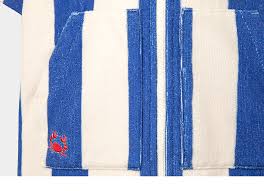 Barrel Kids Stripe Zipup Poncho Towel-BLUE4