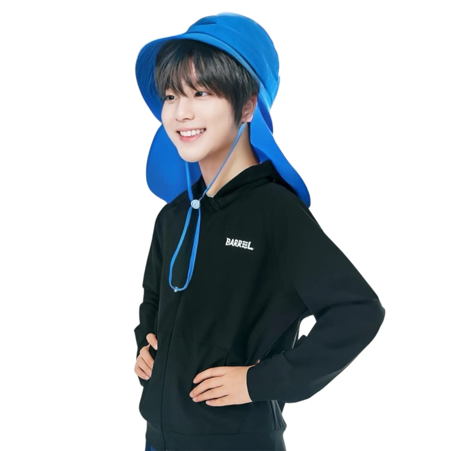 Barrel Kids Sunshade Bucket Hat-NAVY_image